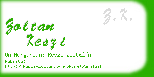 zoltan keszi business card